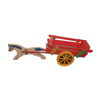 Toy wood horse trailer