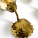Two beautiful original Mid Century Modern floral wall lamps made of brass w
