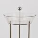 Rare lampe de table Panthella par Verner Panton avec base chromée et abat-jour gris