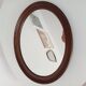 Miroir ovale en bois, années 60