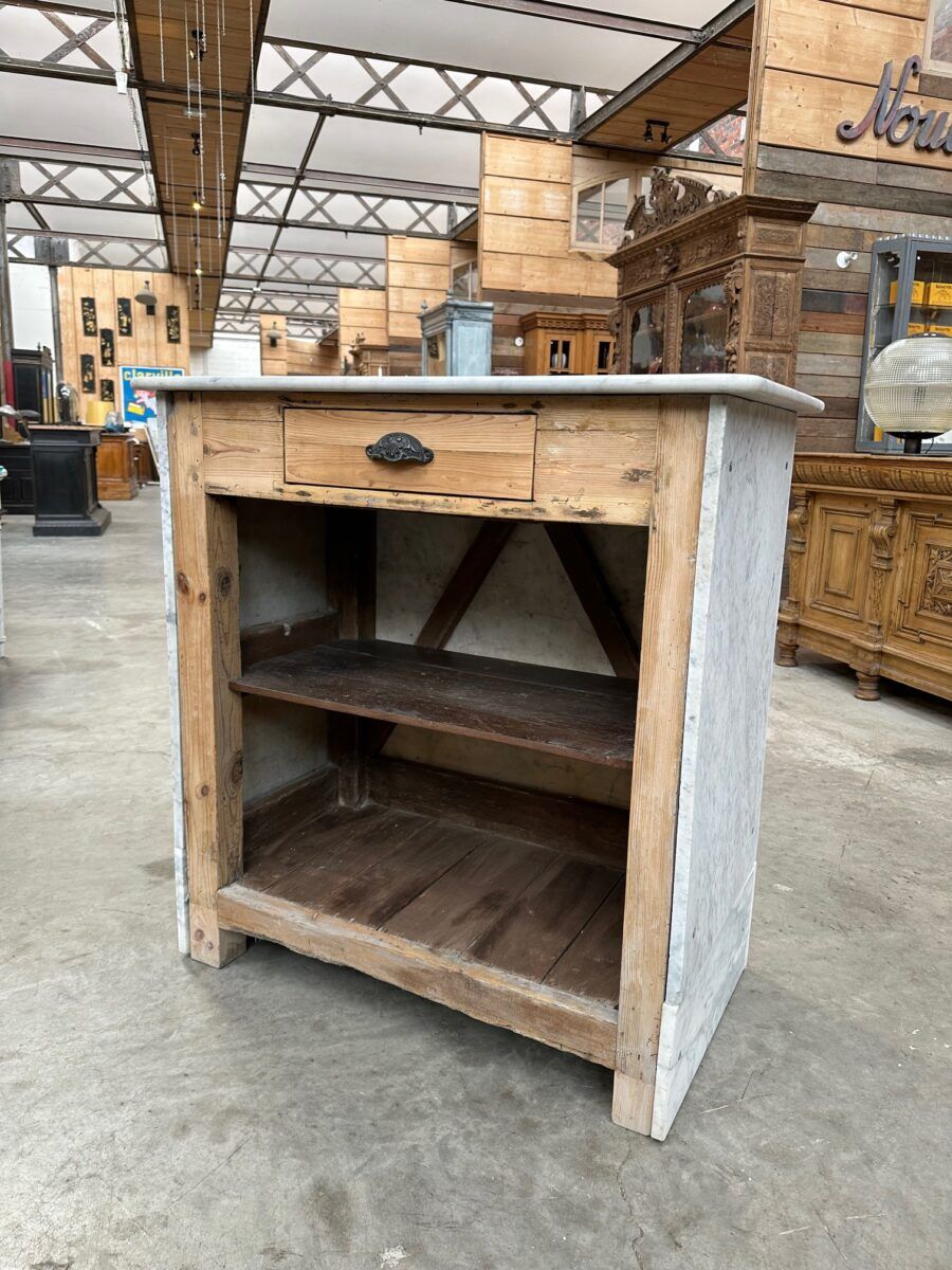 Bakery counter from the early 20th century in marble