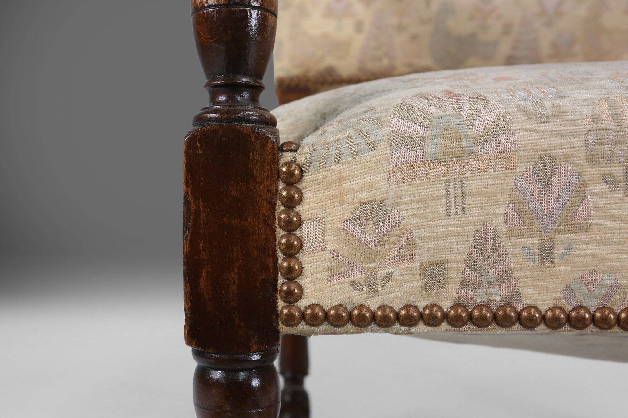 19th Century Renaissance carved oak Throne Armchair, France 1850s