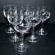 Set of 6 vintage schnapps liqueur glasses with Alsatian balloons in engraved glass