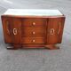 Enfilade basse art déco chêne et marbre 1940