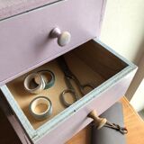 Storage locker wooden drawers