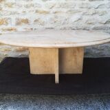Natural travertine coffee table