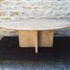 Natural travertine coffee table