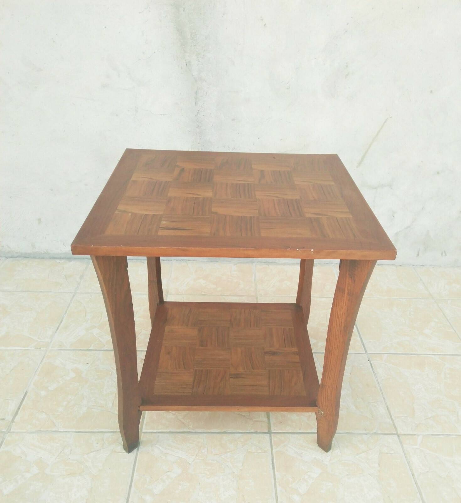 Vintage walnut side table