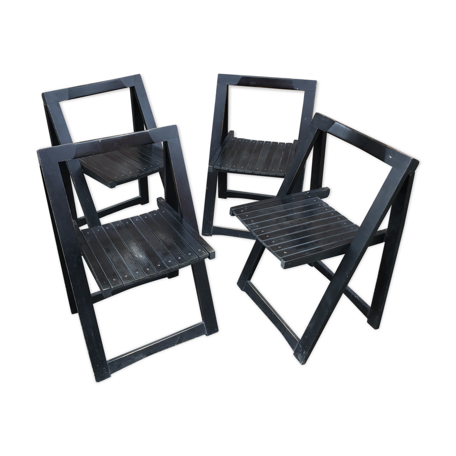 4 vintage folding chairs 1960