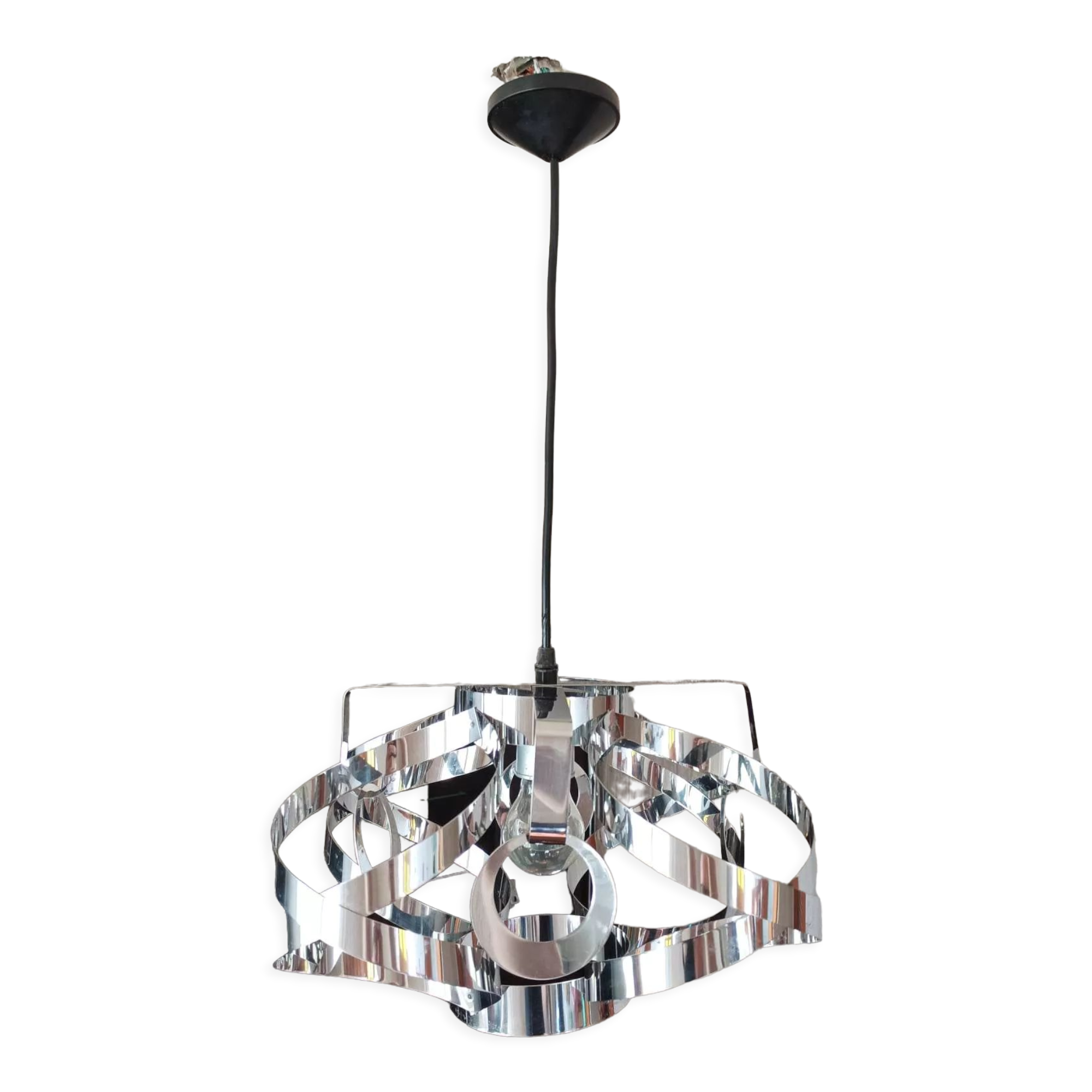 Vintage suspension in chromed metal 7o years