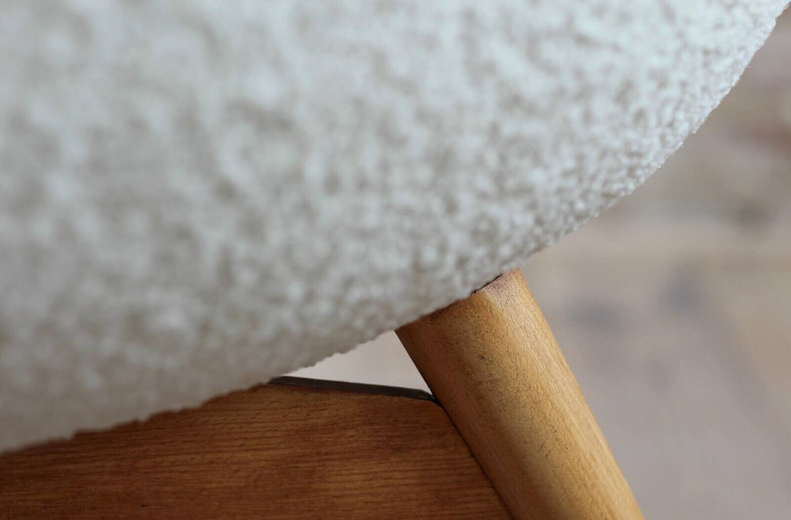 Mid Century Modern Lounge Chair, Czech Republic, 1950s, French Boucle Fabric