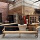 Pair of benches with backs from the early 20th century.
