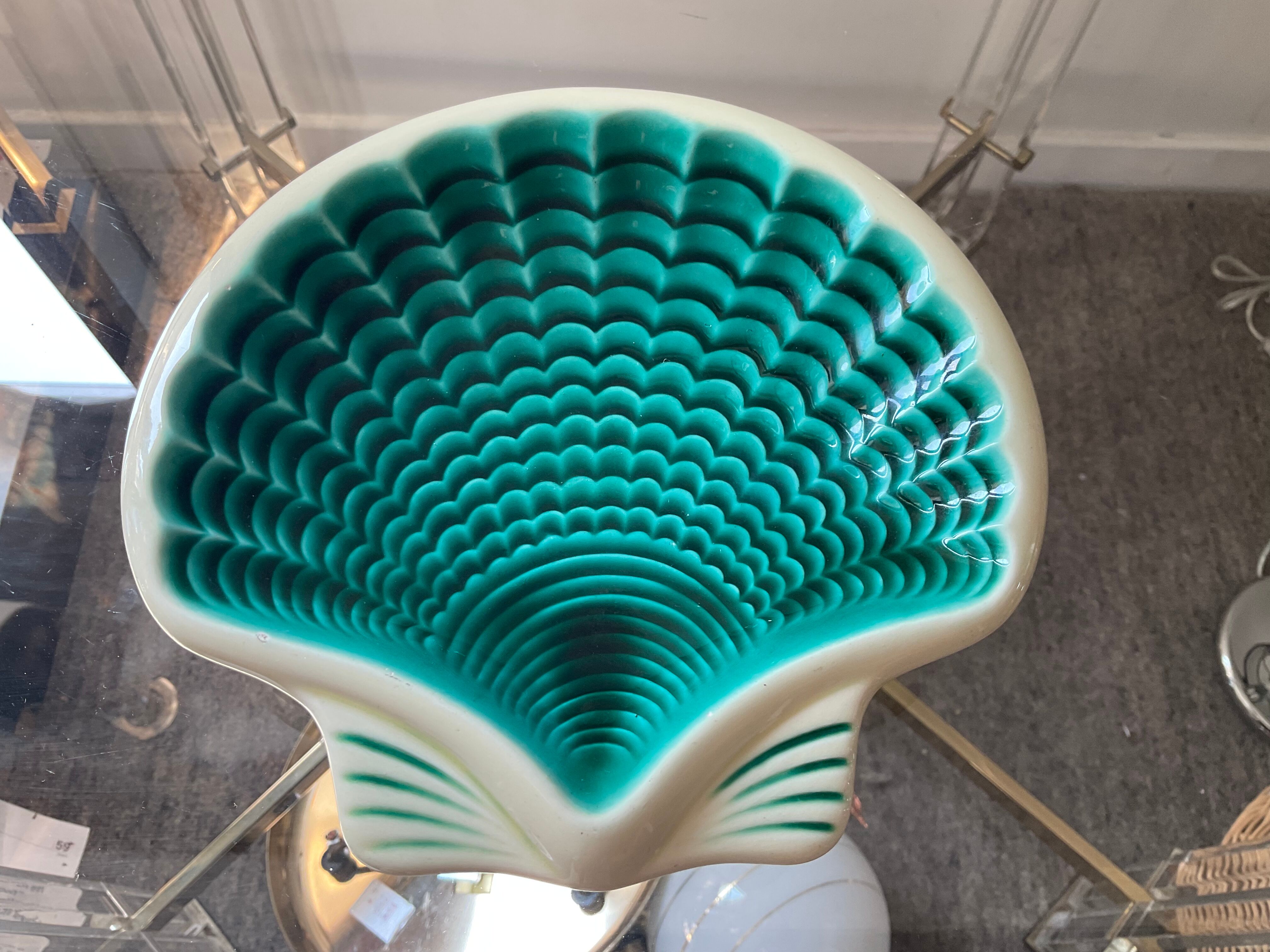 Empty pocket Vallauris ceramic shell 70s