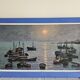 Oil painting on canvas - Marine Sailboats Signed M Labarde 54cm x 89cm