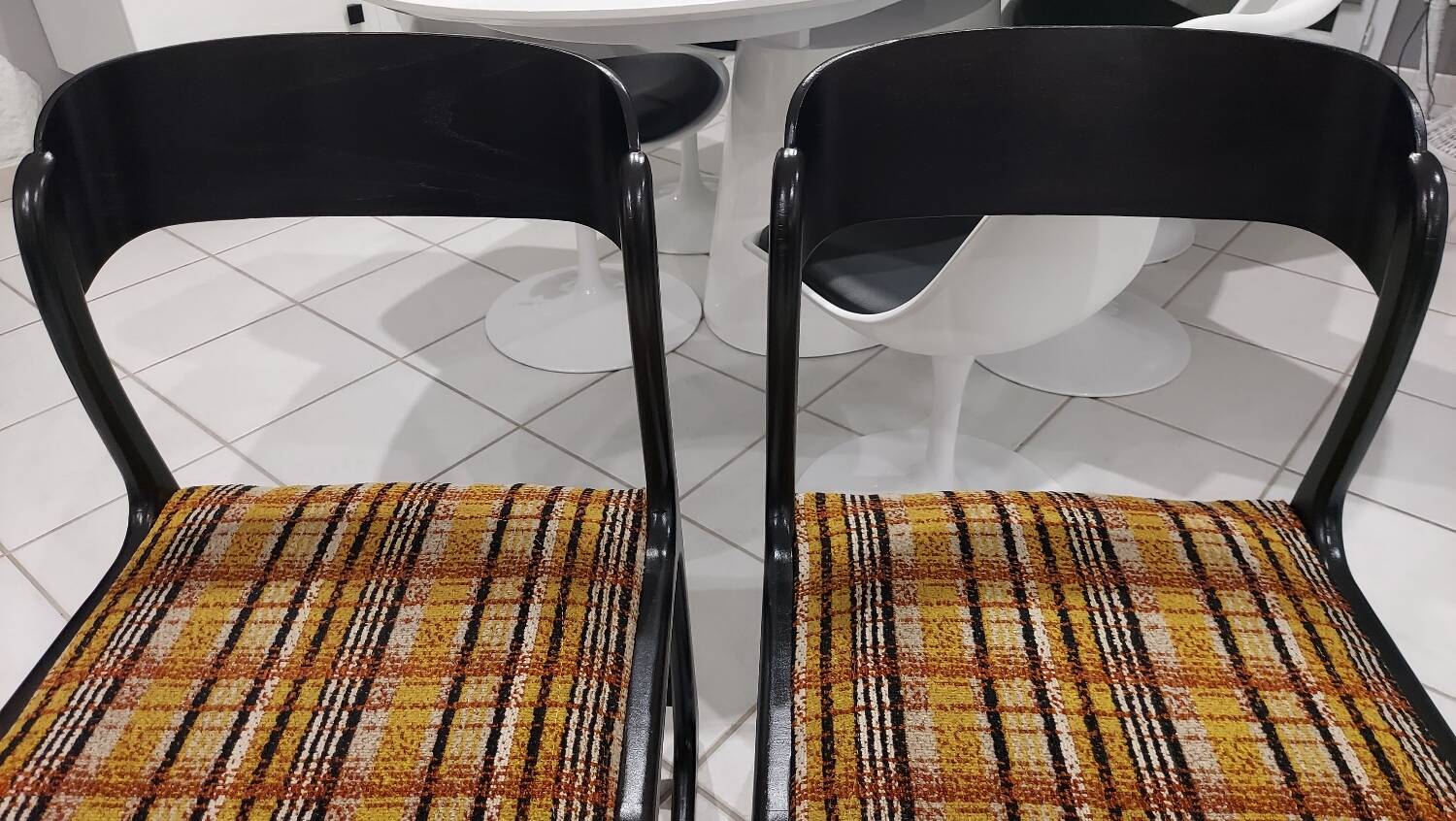 Pair of Baumann Sleigh model chairs, 1970