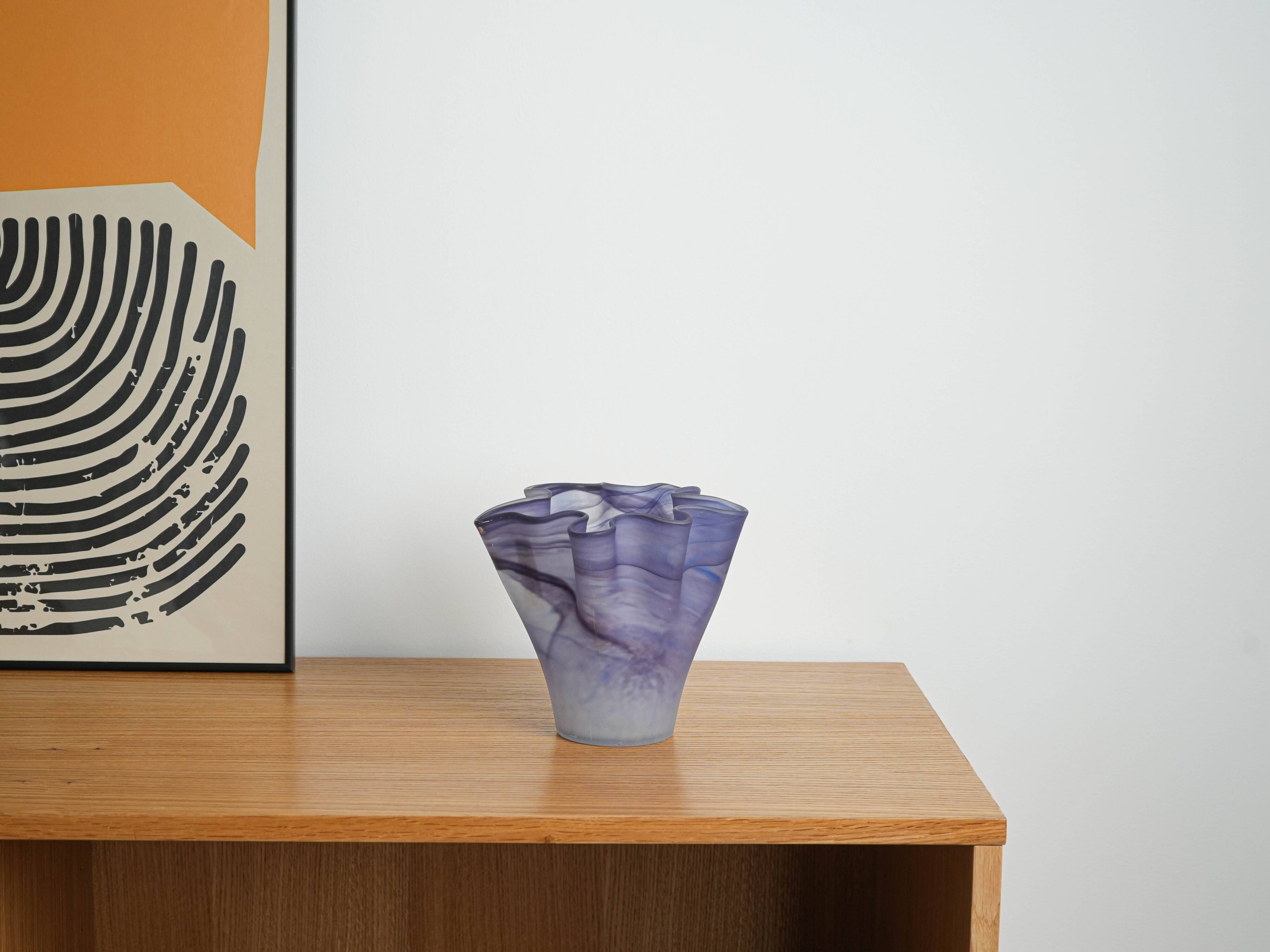 Purple tulip vase, Danish design, 1970s, made in Denmark