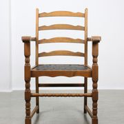 Chaises médiévales vintage en chêne, lot de 4