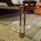 Glass and plexiglass coffee table 1960