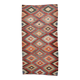 Multicolor Star Pattern Decorative Kilim Rug, 141x275 Cm