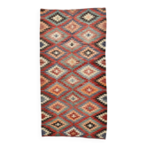Tapis kilim décoratif à motif d'étoiles multicolores, 141x275 cm