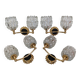 Set of 4 double Art Deco wall lights in Murano glass, France circa 1930.