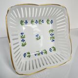 Vide-Poche en Porcelaine -Manufacture du Lys Royal avec décor aux Barbeaux