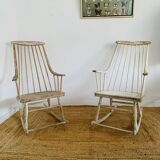 Pair of vintage rocking chairs by Lena Larsson