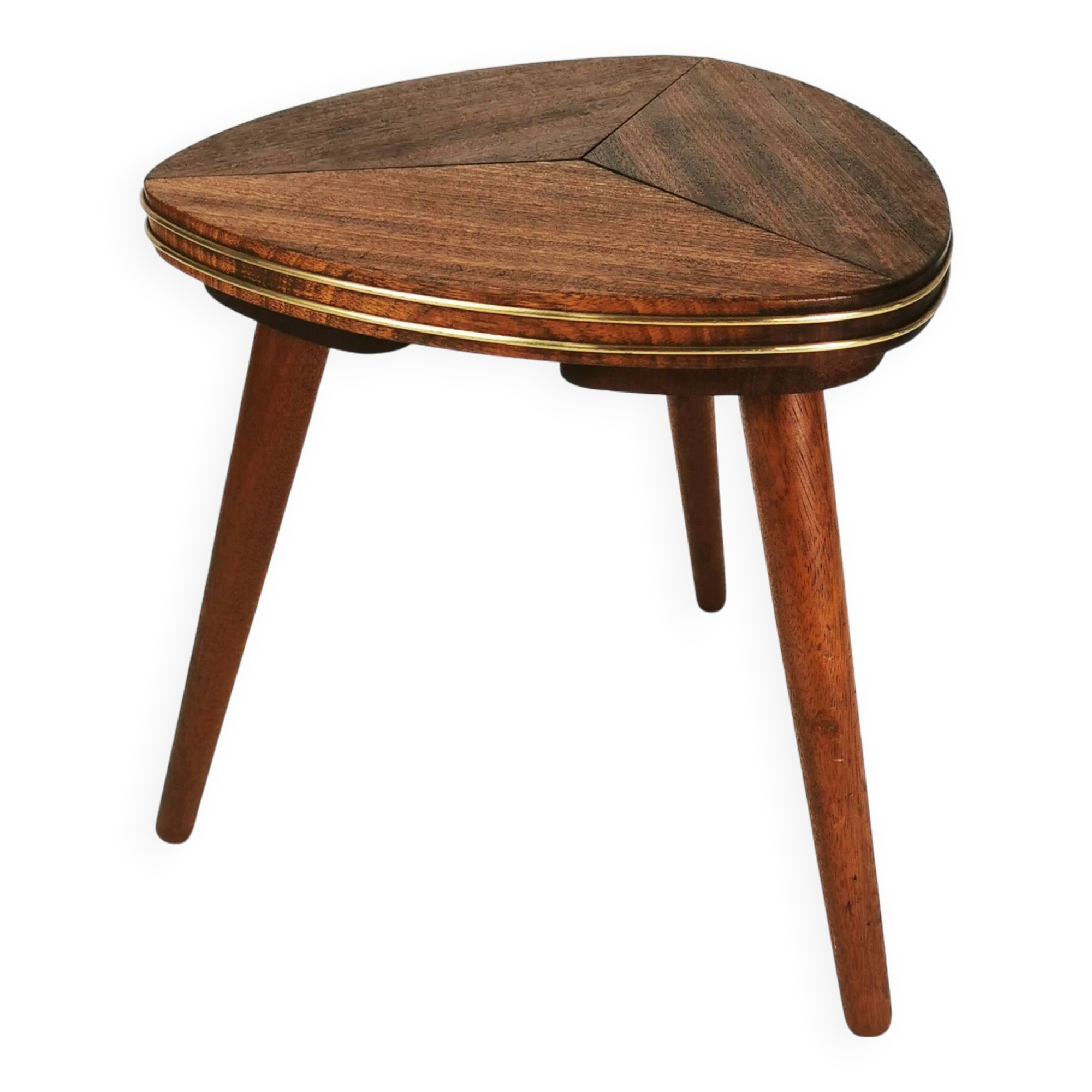 Modernist mahogany flower stand, Germany, 1960s.