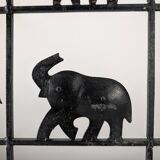 Animal Screen Att. Atelier Marolles and Jean Touret in Wrought Iron 1950s