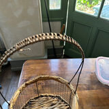 Wicker handle basket