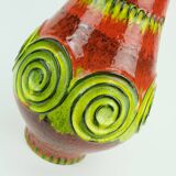 vintage 1960s 70s jasba ceramic VASE floor vase model N 322 13 45 squiggle pattern