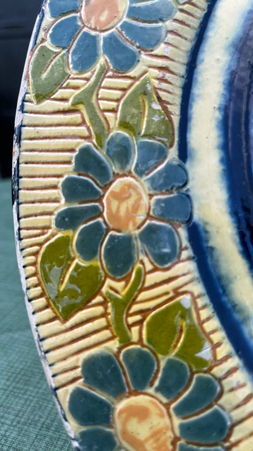 Assiette  poterie  vernissée A.Tripp 1943