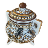 Old Apothecary Pot Coimbra Faience Polychrome Ceramic Portugal