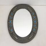 Oval Flower Mirror