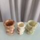 3 vases en onyx sculptées à la main