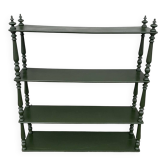 Turned wood shelf