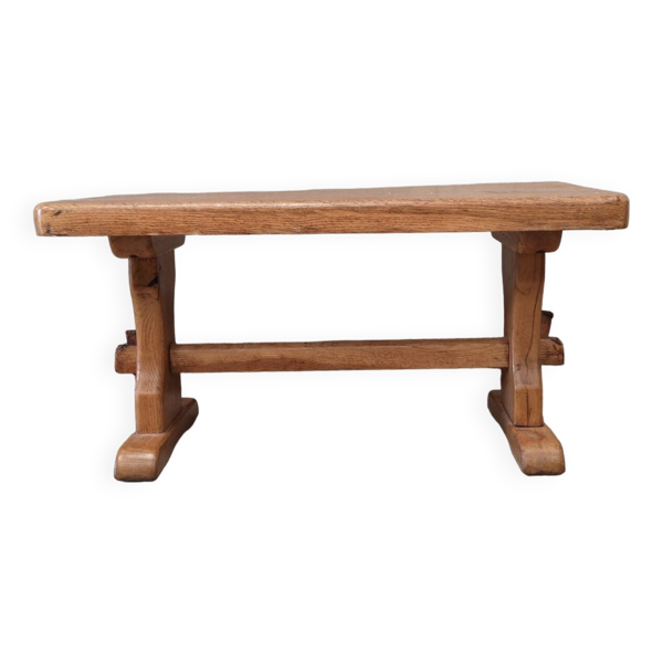 table basse chene brutaliste rustique 1950