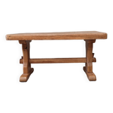 rustic brutalist oak coffee table 1950