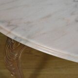 Marble and brass coffee table, Louis XV style – mid 20th century