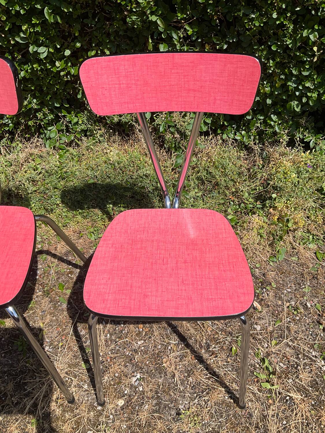 Pair of Formica chairs from the 60s and 70s