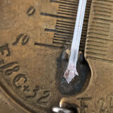 Vintage Brass Hanging Thermometer