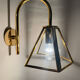 Vintage gold swan neck wall lights