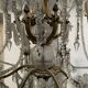 Louis XV style "Fontaine" chandelier in bronze and 20th century pendants