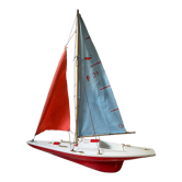 Navigable basin sailboat of the French brand Giraud Sauveur. F39 series, model "Shark 3".