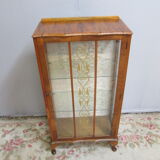 English art deco walnut showcase