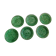 8 green barbotine plates from the early 20th century.