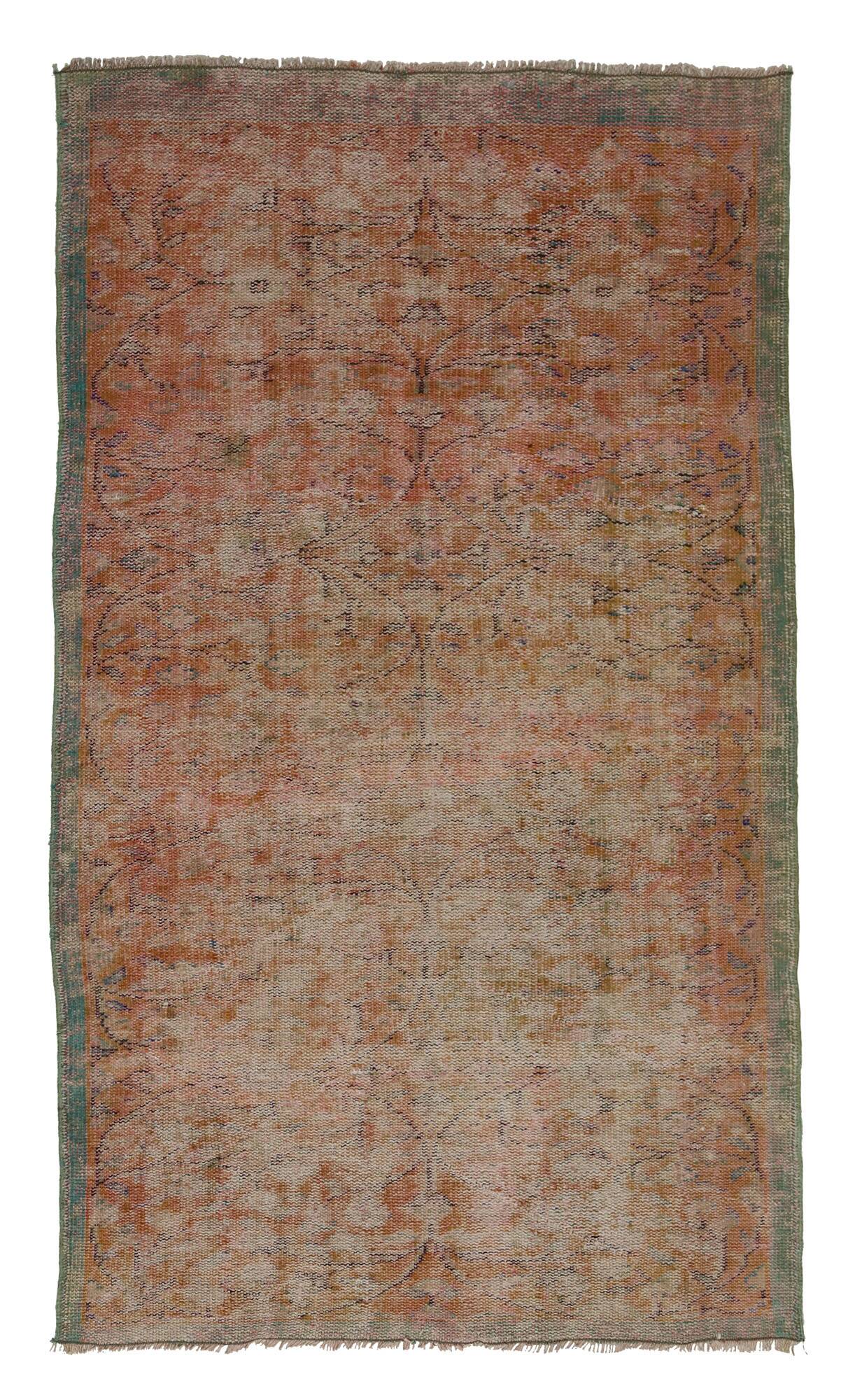 Turkish Anatolian Handmade Vintage Area Rug 200 cm x 100 cm