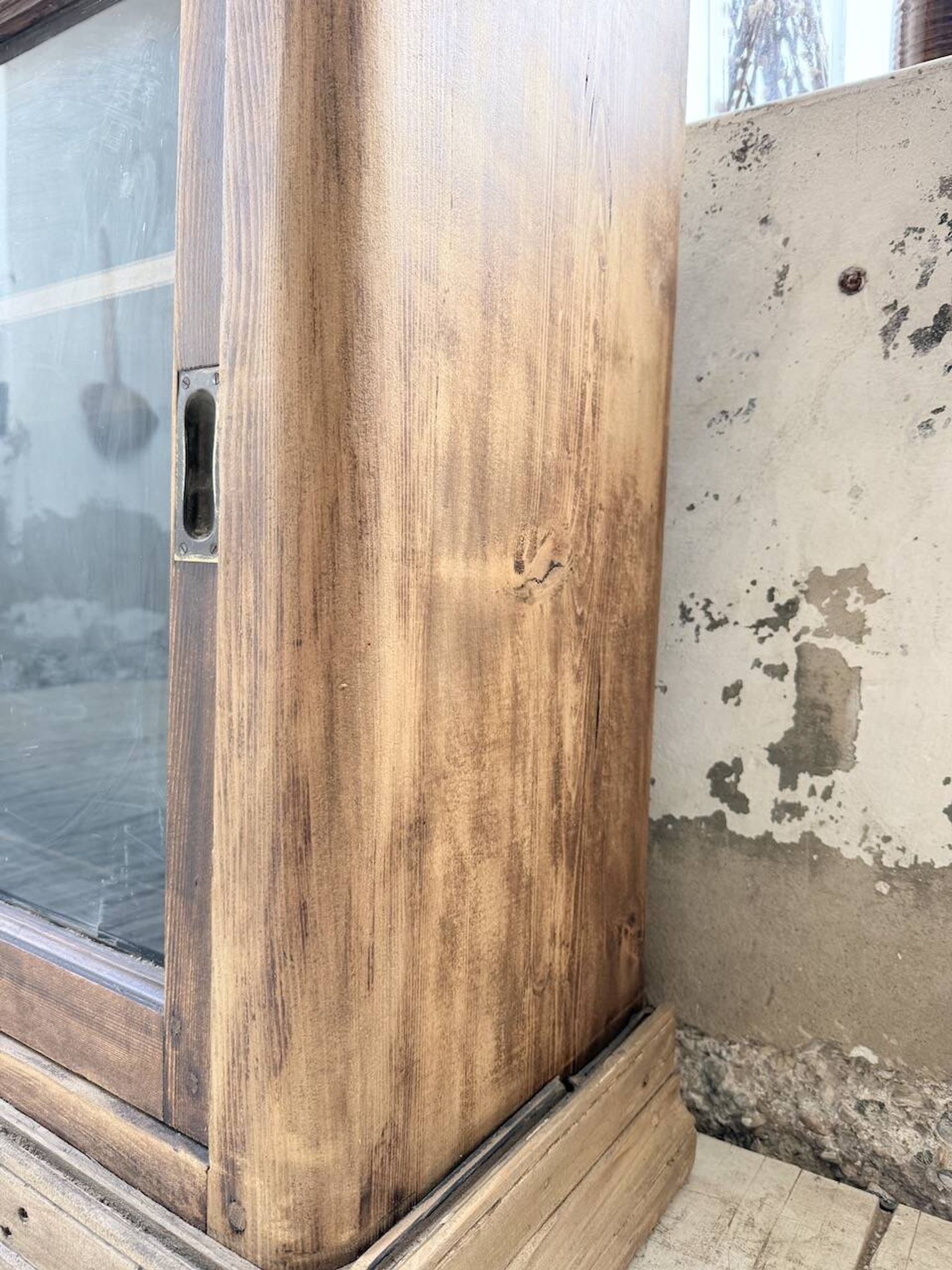 XXL industrial sideboard with glass doors