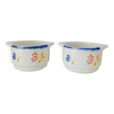 Lot de 2 petits bols à oreilles fleuris