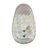 Ice glass wall light space age design